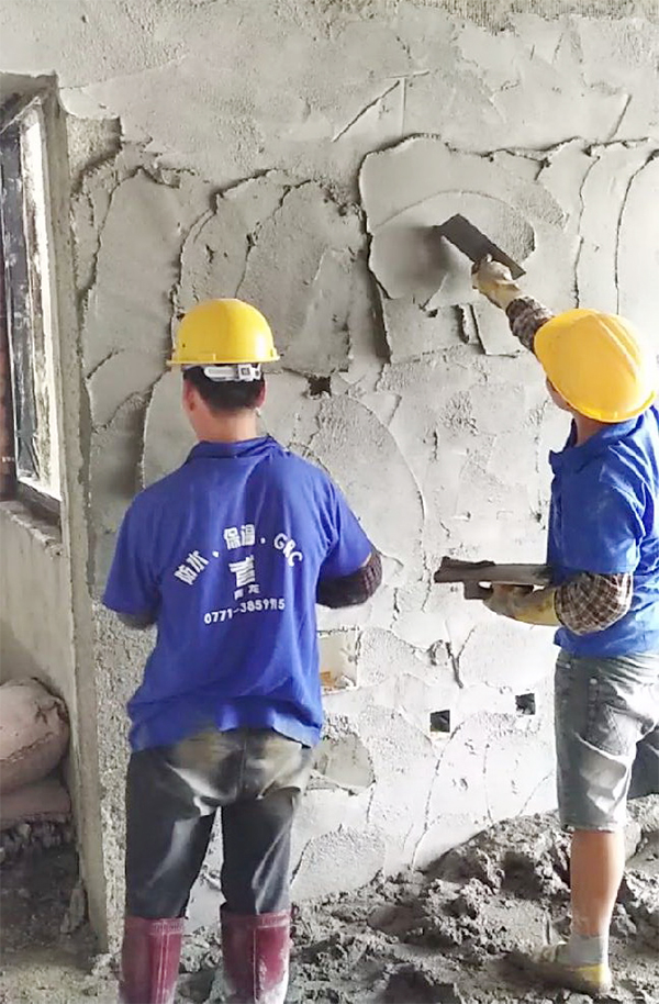 衡陽(yáng)東路51號(hào)進(jìn)行EVB保溫砂漿施工 EVB保溫砂漿